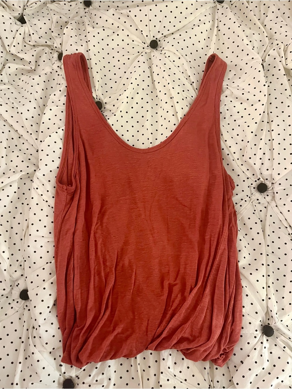 Vintage Free People Women's Red Scoop Neck Tank Top Size Small